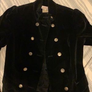 LaRok velvet military double breasted jacket